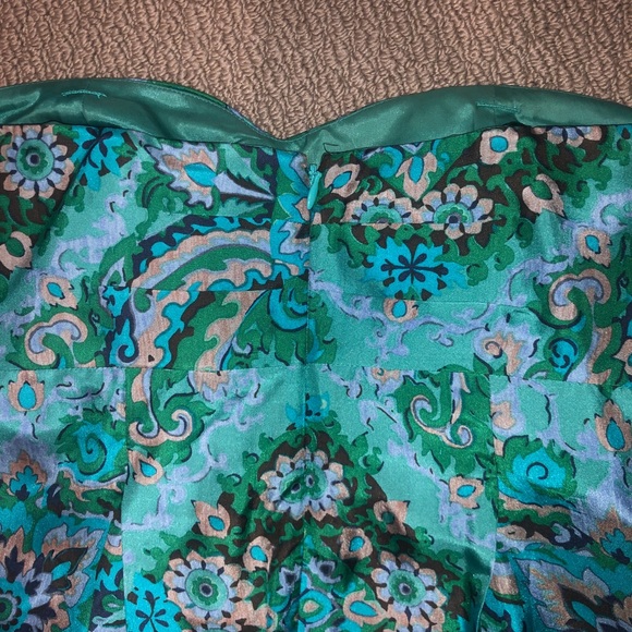 J.Crew Silk Strapless Paisley Dress - Picture 7 of 7